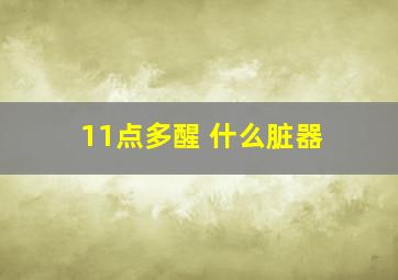 11点多醒 什么脏器